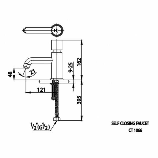 Ct1066 Bản Vẽ Vòi Lavabo Lạnh Cotto 740x740