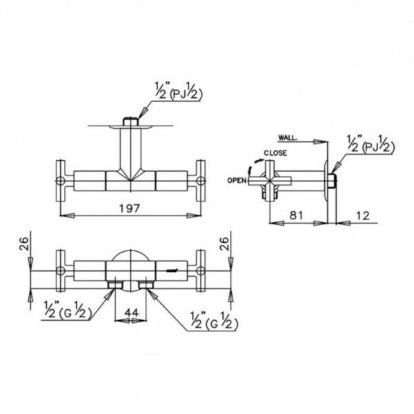 Ct173c16(hm) Bản Vẽ Củ Sen Nóng Lạnh Cotto 740x740