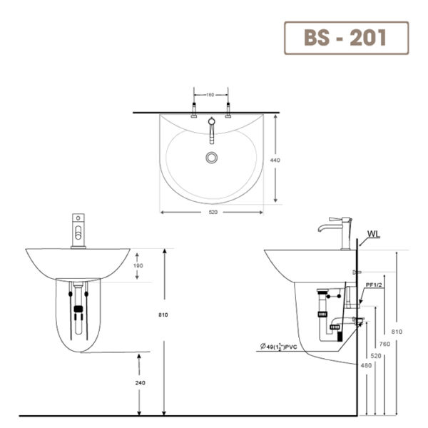 Lavabo Bs 201 2