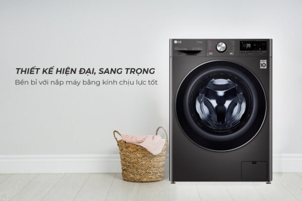 Modern Washing Machine With Stack Of Towels, Detergents And Laun