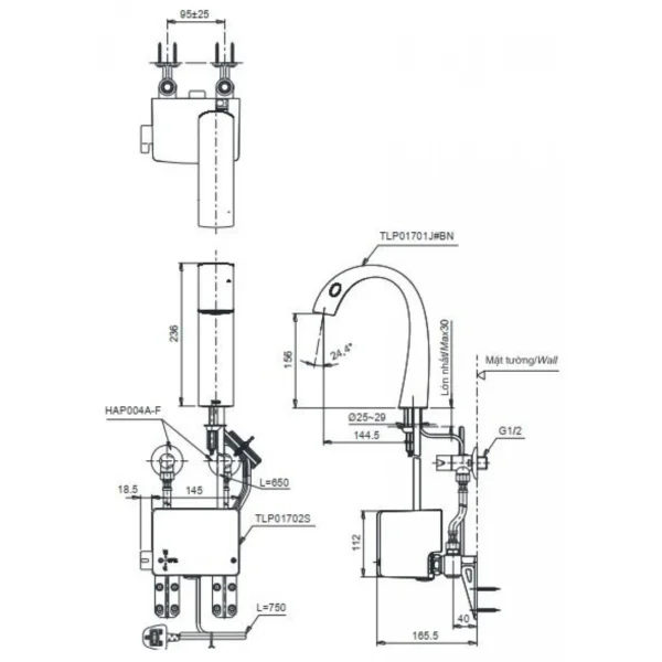 Ban Ve Ky Thuat Voi Lavabo Toto Tlp01701j Bn 1090x1090