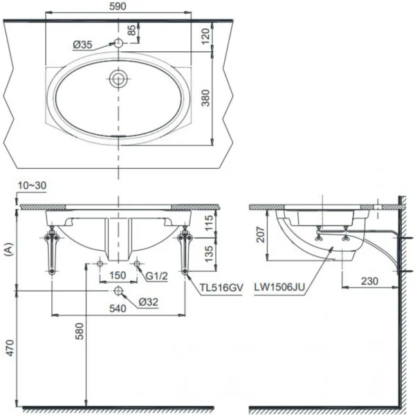 Ban Ve Lavabo Toto Lw1506 1090x1090