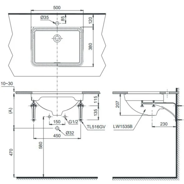 Bna Ve Lavabo Toto Lw1536v 1090x1090