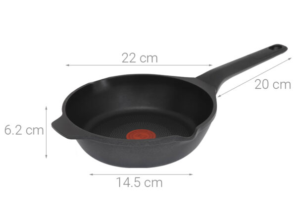 Chao Nhom Sau Chong Dinh Day Tu 22 Cm Tefal Robusto E2490344 Note